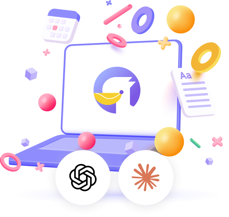 エルグラムとChatGPT・ClaudeのAI連携を表すイラスト